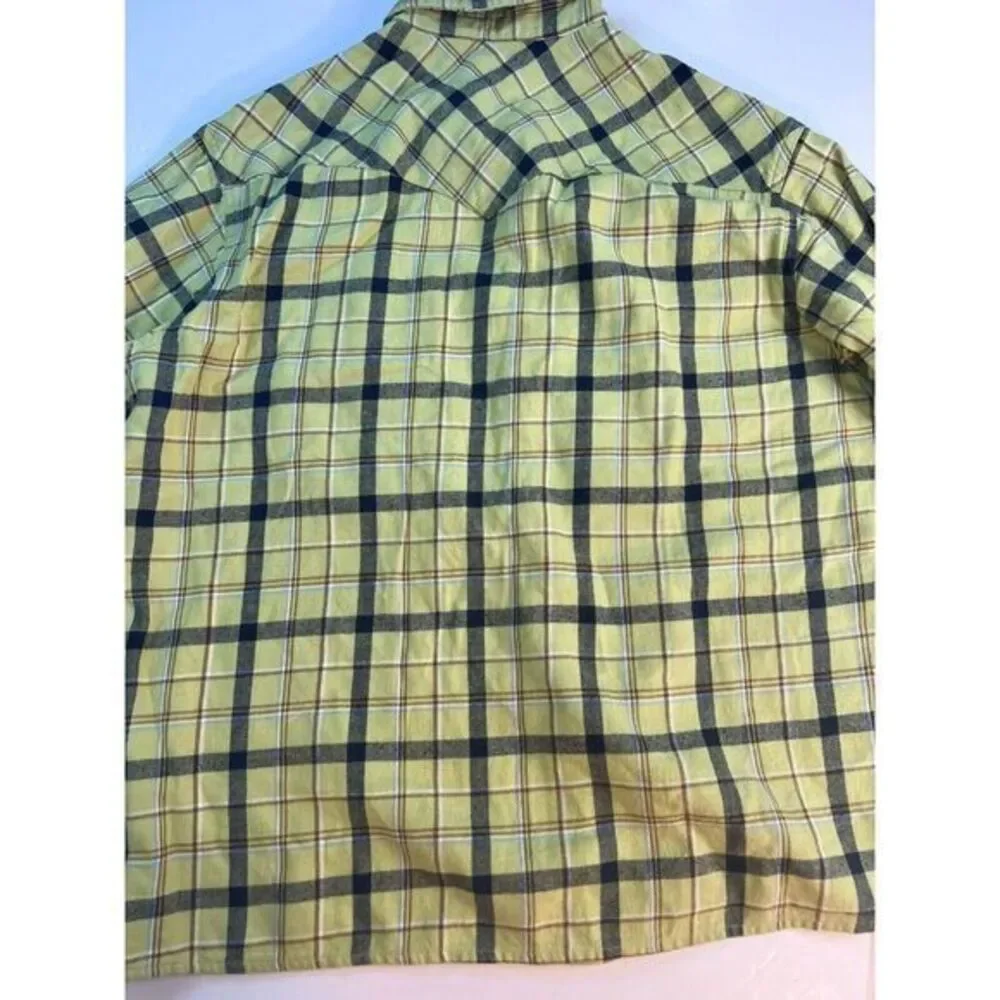 Levi's NWT Flannel Pearl Snap Shirt Mens Size S ‎ Western Plaid